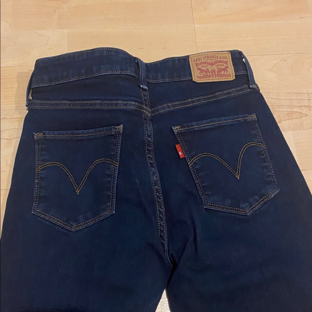 Levi Strauss Dark Wash Mid Rise Skinny Jeans Size 6 Business Casual Denim